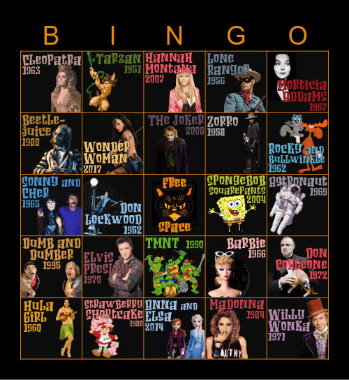 Halloween 2023 Bingo Card