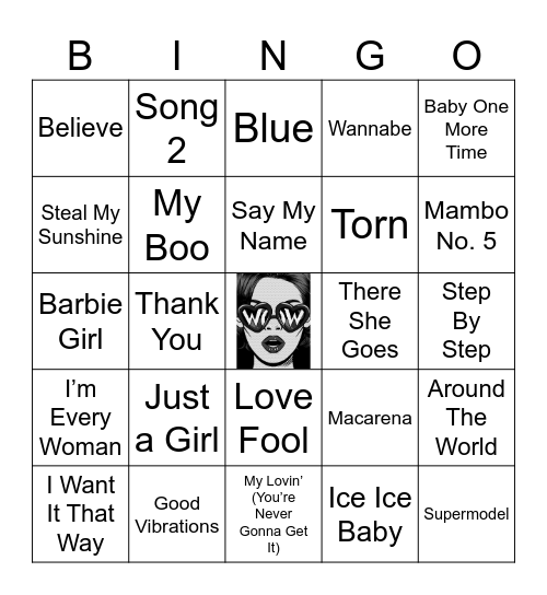 POP 90S! Bingo Card