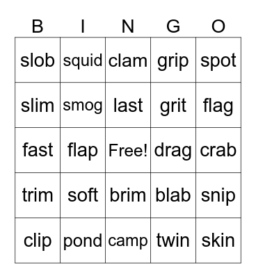 UFLI (38b) Bingo Card