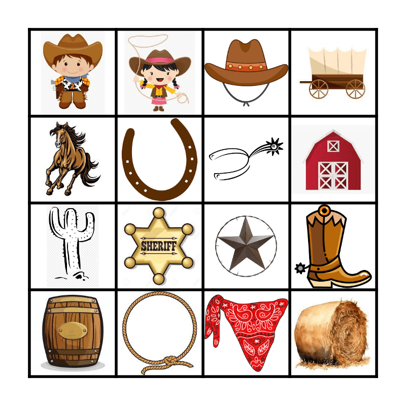 Western Bingo Card