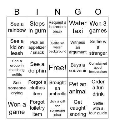 girls trip Bingo Card