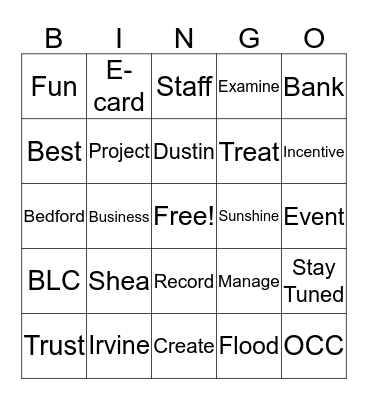 Town Hall Meeting Bingo Card