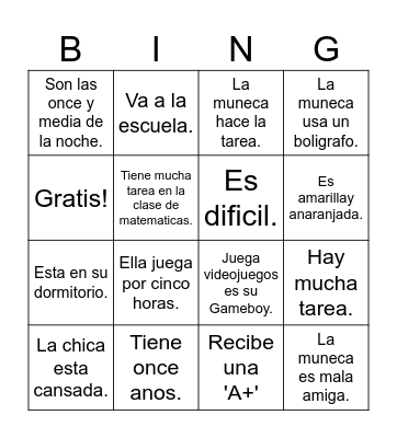La vida facil Bingo Card