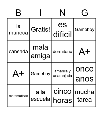 La vida facil Bingo Card