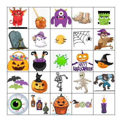 Halloween Bingo Card