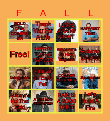 Fall Country Bingo! Bingo Card