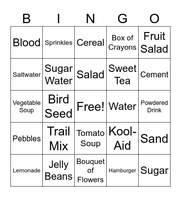 Mixtures and Solutions Bingo Card