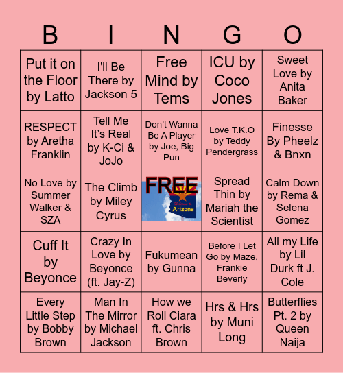 It's Whatever in Arizona Bingo Card