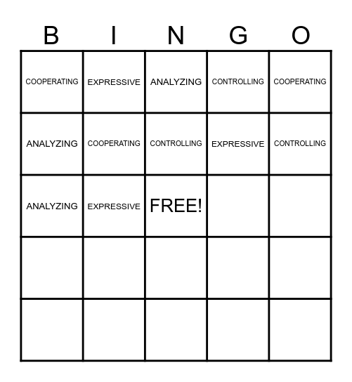 BUYING STYLE Bingo Card