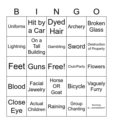 Kpop Bingo Card