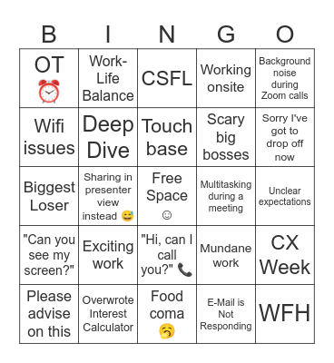 Customer Service Week Day 3 Bingo Card