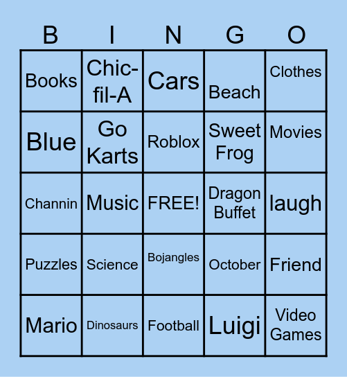 Happy Birthday Channin! Bingo Card