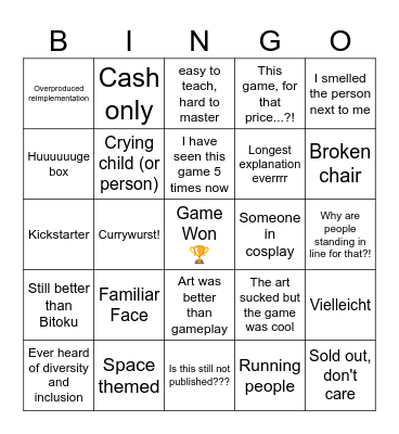 Spiel 2023 Bingo Card