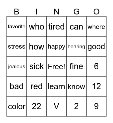 Bingo Card