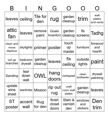 Autumn 2023 To-Do Bingo Card