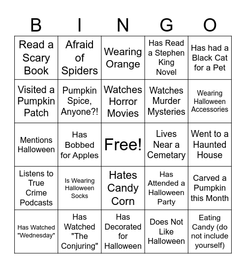 HALLOWEEN BINGO Card