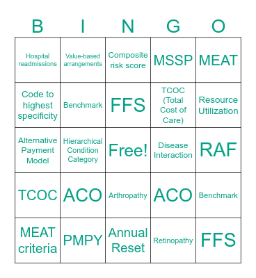 HCC Bingo Card