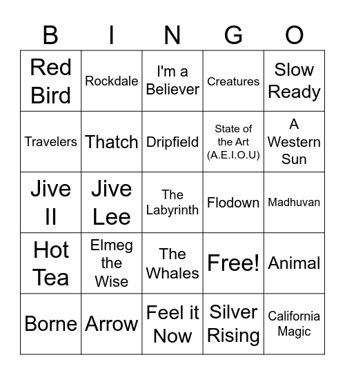 Final Fall Bingo Card