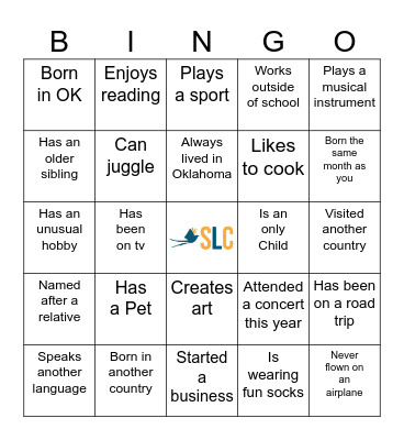 SLC Icebreaker Bingo! Bingo Card