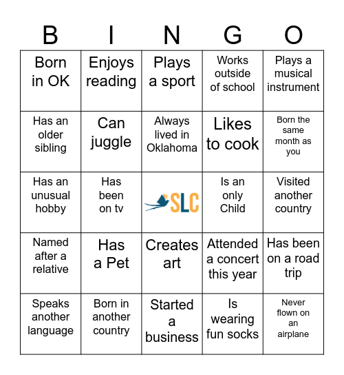 SLC Icebreaker Bingo! Bingo Card