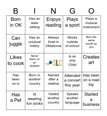 SLC Icebreaker Bingo! Bingo Card