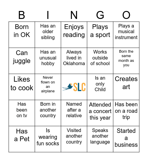 SLC Icebreaker Bingo! Bingo Card