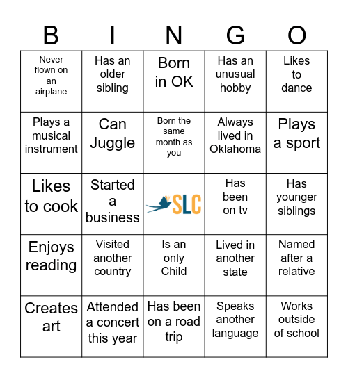 SLC Icebreaker Bingo! Bingo Card