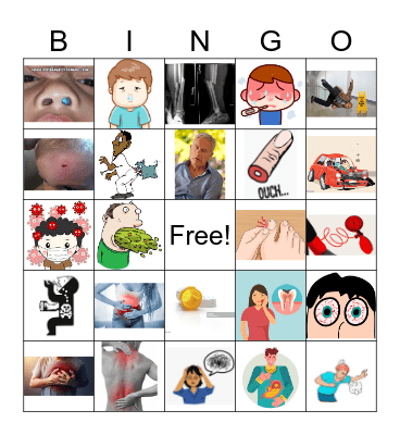 Chief Complaint Bingo Card
