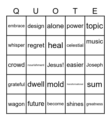 General Conference October 2023 Bingo Card