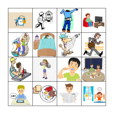 Daily Activities Bingo Card