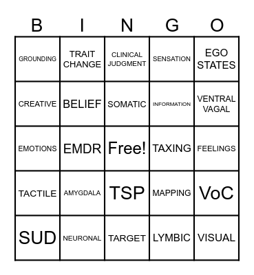 EMDR BS BIMGO Bingo Card