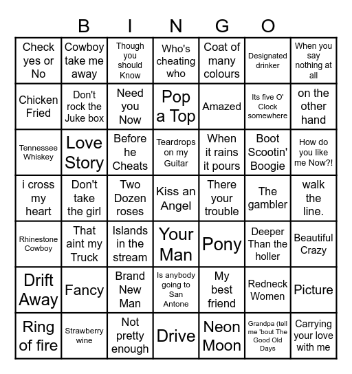 Country Music Bingo Card country-music-bingo-card