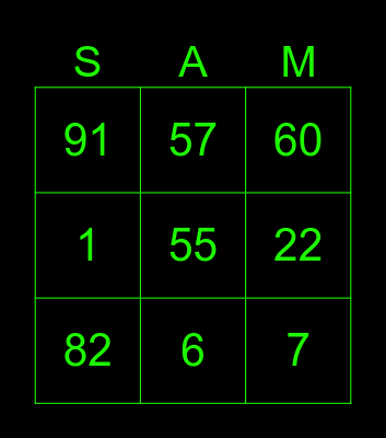 5/10/2023 Bingo Card