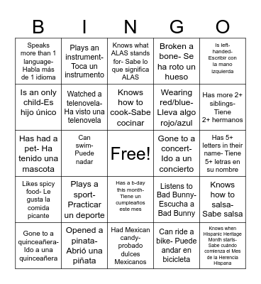 ALAS Bingo Card