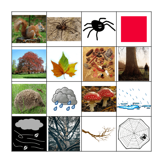 Herfst Bingo Card
