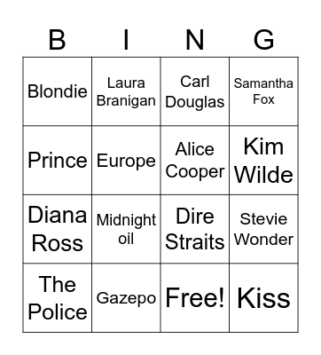 KASARI BINGO Card