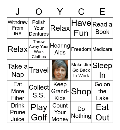 RETIREMENT Bingo Card