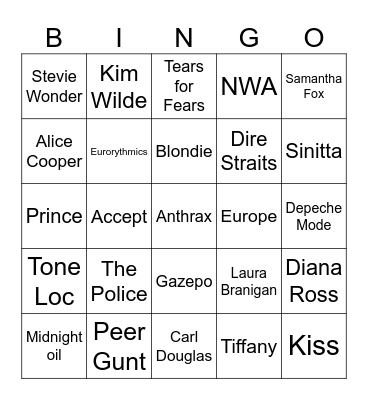 KASARI BINGO Card