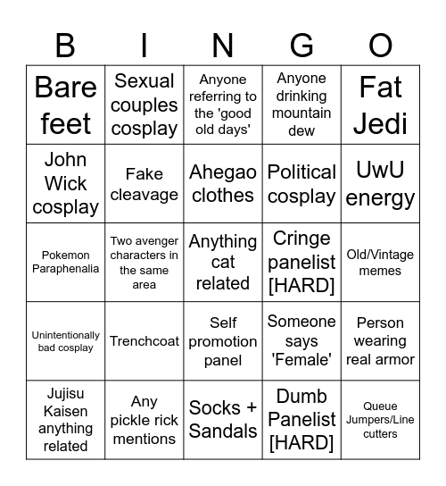 Bingo 1 Bingo Card