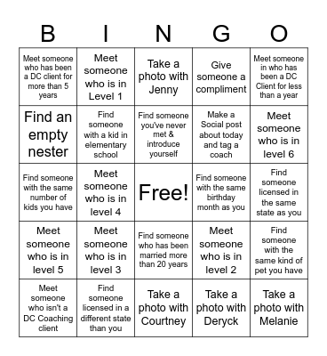 Inspire BINGO Card