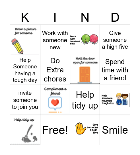 Kindness BINGO Card