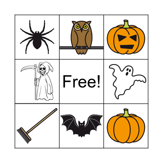 Halloween Bingo Card