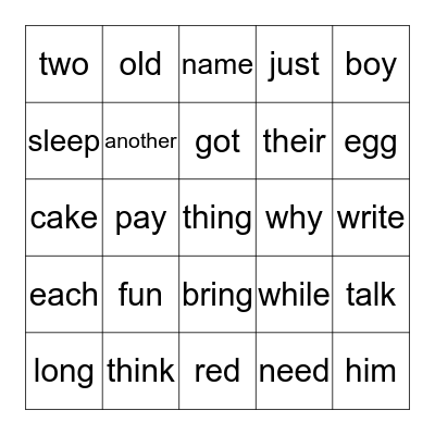 Bingo Card