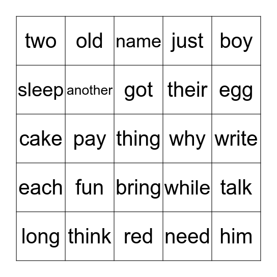 Bingo Card