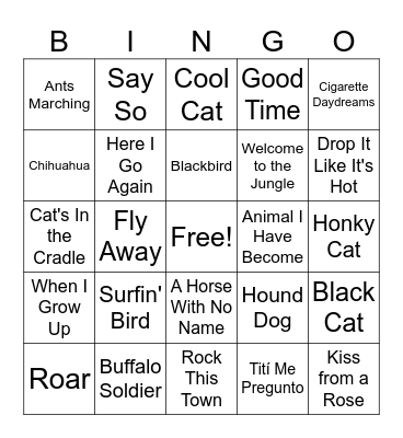PWAA Bingo #1 Bingo Card
