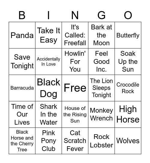 PWAA Bingo #2 Bingo Card