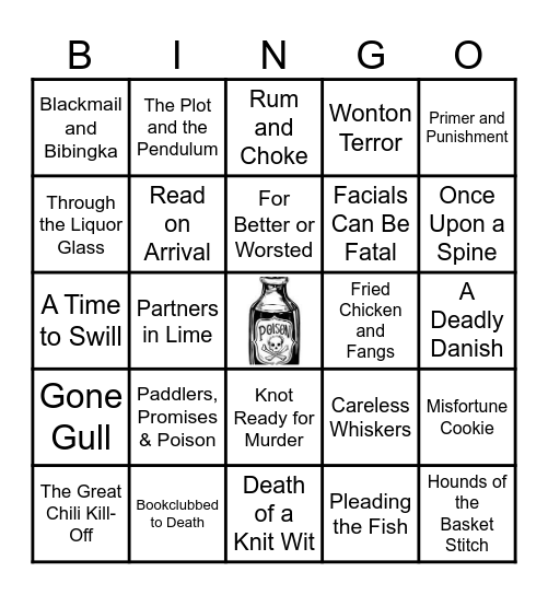 Cozy Mystery Titles Bingo Card