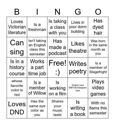 Find Someone Who... Bingo Card