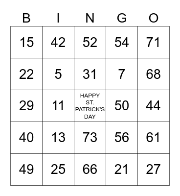 MANSPERGER PATTERSON & MCMULLIN, PLC Bingo Card