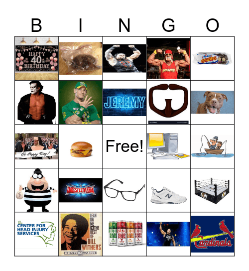 Jeremy 40th B-Day Bingo Card